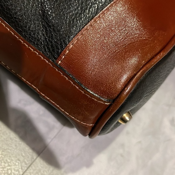 Bally  vintage bag   woven leather flap Italian leather   Black & brown   EUC - Picture 14 of 17